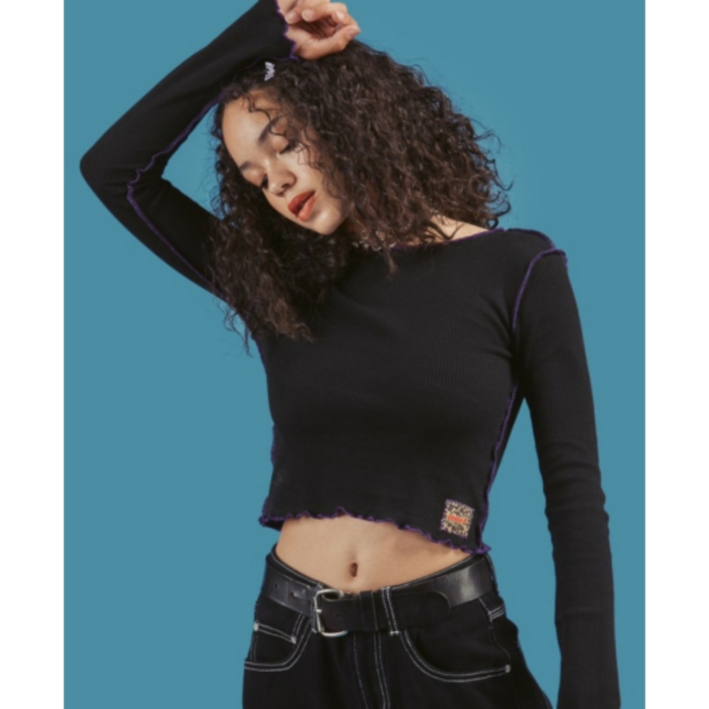 UNIF Suga Long Sleeve Crop Top